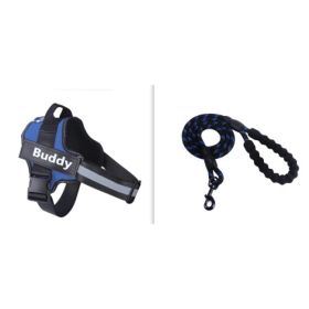 Fashion Simple Pet Leash Chest Strap Set (Option: Blue-XL)