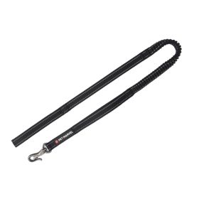 PETMARVEL 4-6 FT Shock Absorbing Tactical Dog Leash Dual Handle For Training (Option: Black-One Size)